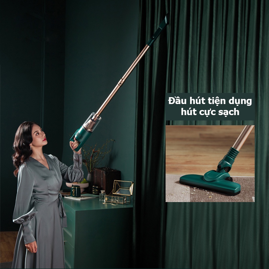 Máy hút bụi cầm tay chính hãng Youfu UF-X1 lực hút cực khỏe 16000pa tặng kèm đầu hút chăn đệm chuyên dụng