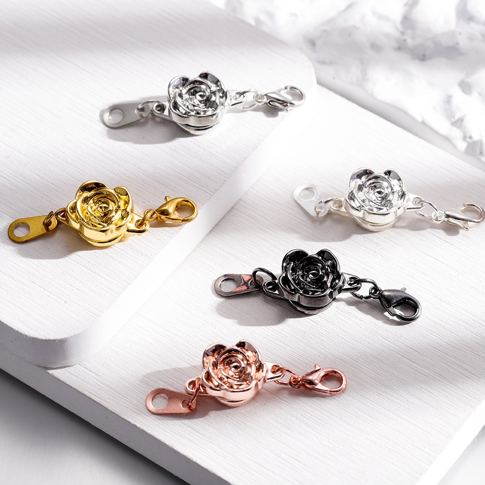 St.kunkka 5 đôi / túi Khóa kết nối từ tính cho dây chuyền Chất liệu hợp kim 5 màu để làm đồ trang sức DIY