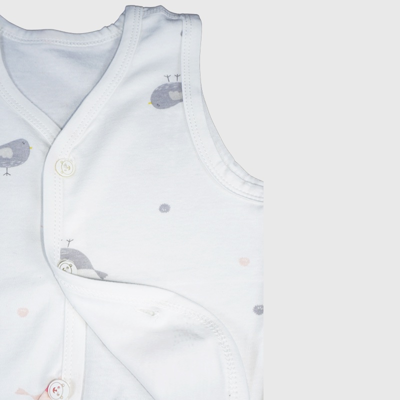 Áo gile cho bé dưới 2 tuổi chất cotton tinh khiết họa tiết xinh xắn