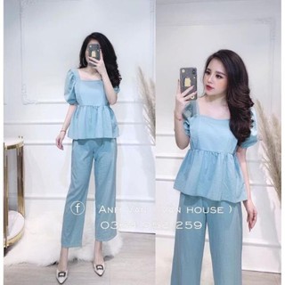 Bộ đũi cổ vuông baby doll hot hit