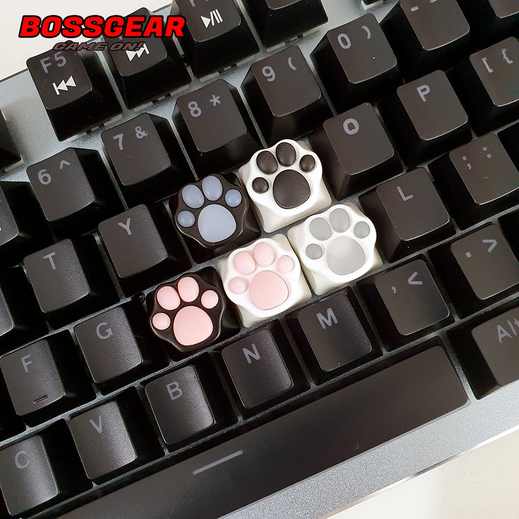 Keycap lẻ hình chân mèo bằng kim loại đệm silicon mềm mại ( Cat claw ) siêu dễ thương Keycap Artisan