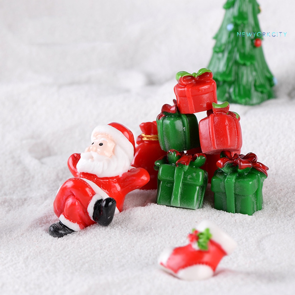 1 Mô Hình Ông Già Noel / Người Tuyết / Tàu Lửa Mini Trang Trí Tiểu Cảnh DIY
