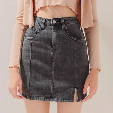 Chân váy jeans giấu quần cắt nhẹ bên nữ Air Space 2030122007 | BigBuy360 - bigbuy360.vn