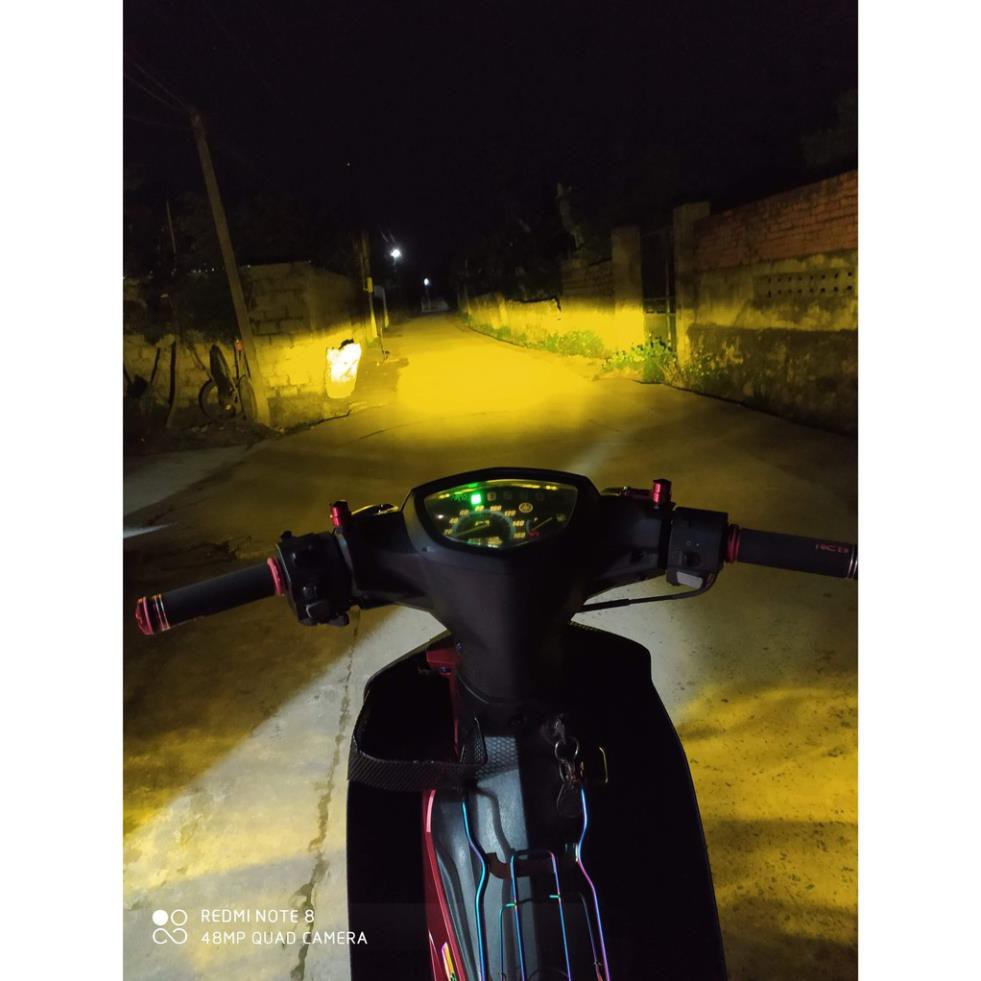 ĐÈN PHA LED T6 3 MÀU SÁNG GẮN OTO XE MÁY