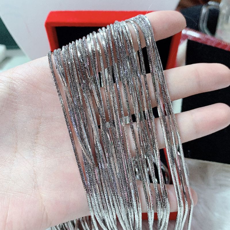 Dây xi kim đẹp như vàng trắng ,Dây mì , Dây cổ đẹp D05.