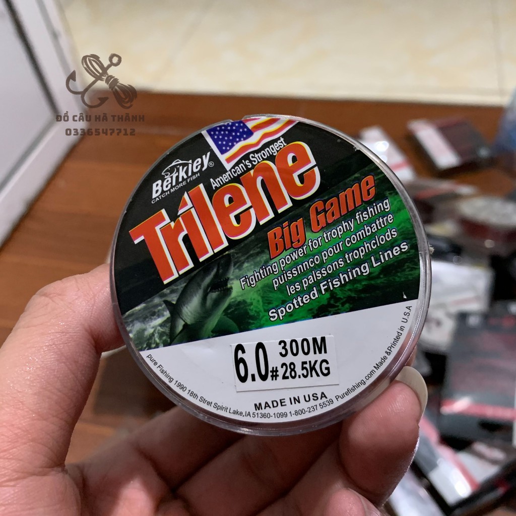 Cước Câu Cá TRILENE BIG GAME cước mỹ triline 3D tàng hình 300m siêu tải