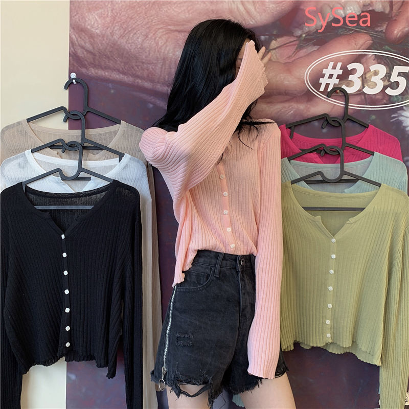 Áo Khoác Cardigan Dệt Kim Tay Dài Dáng Rộng Cổ Chữ V Thời Trang Mùa Thu | BigBuy360 - bigbuy360.vn