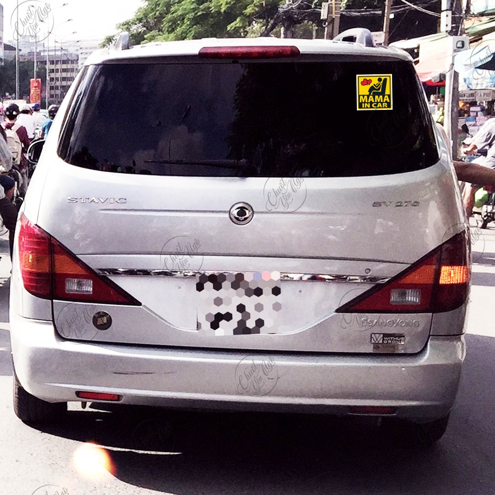Combo 2 logo sticker 10cm x 10cm Baby MAMA In Car cho xe ô tô | BigBuy360 - bigbuy360.vn