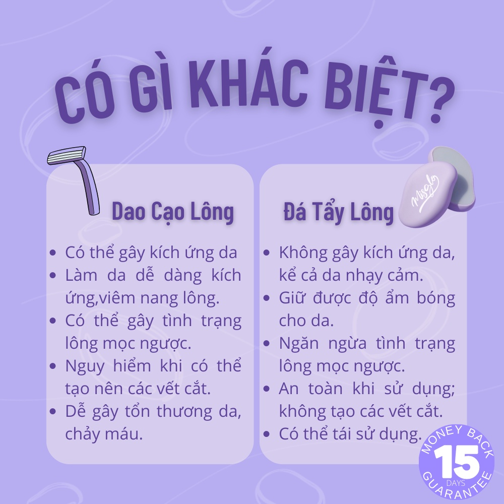 US-UK  Đá tẩy lông không đau Nano-Crystalline Misglo cao cấp Full Box