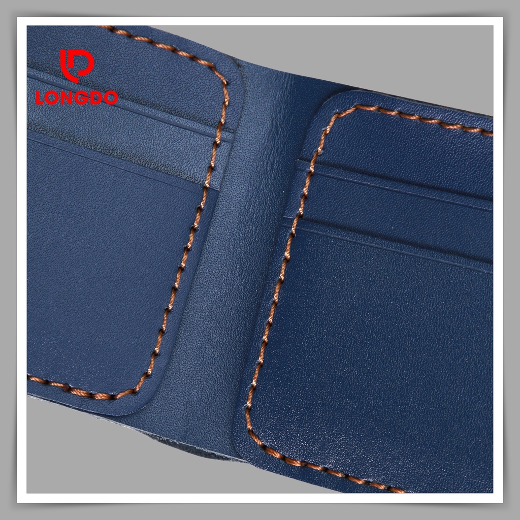Ví da nam mini cao cấp da bò thật - Bảo hành 5 năm - Hàng chính hãng thương hiệu Longdo Leather - B03