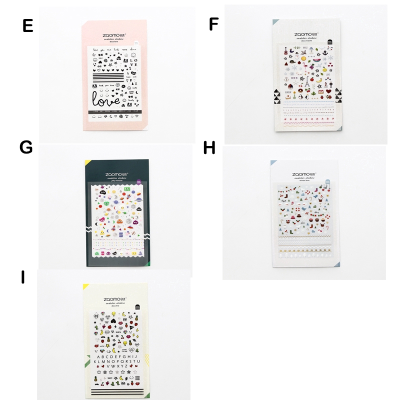 Sticker họa tiết hoa trái cây dễ thương dùng trang trí thủ công