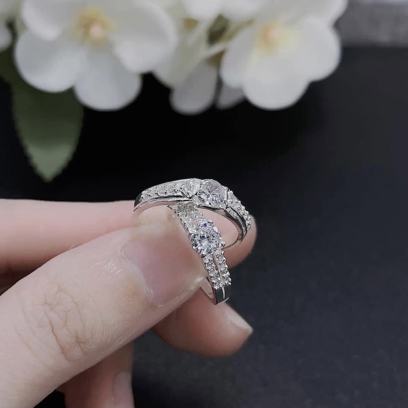 Nhẫn đôi bạc ta dày dặn sáng bóng - Vàng bạc Khải Khải