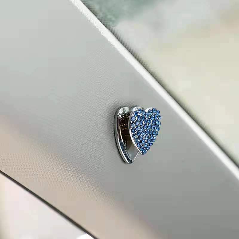 Car Car Interior Supplies Decoration Complete Collection Small Car Hook Adhesive Women's Diamond-Embedded Creative Seat Back Alloy High-End car accessories UwRq