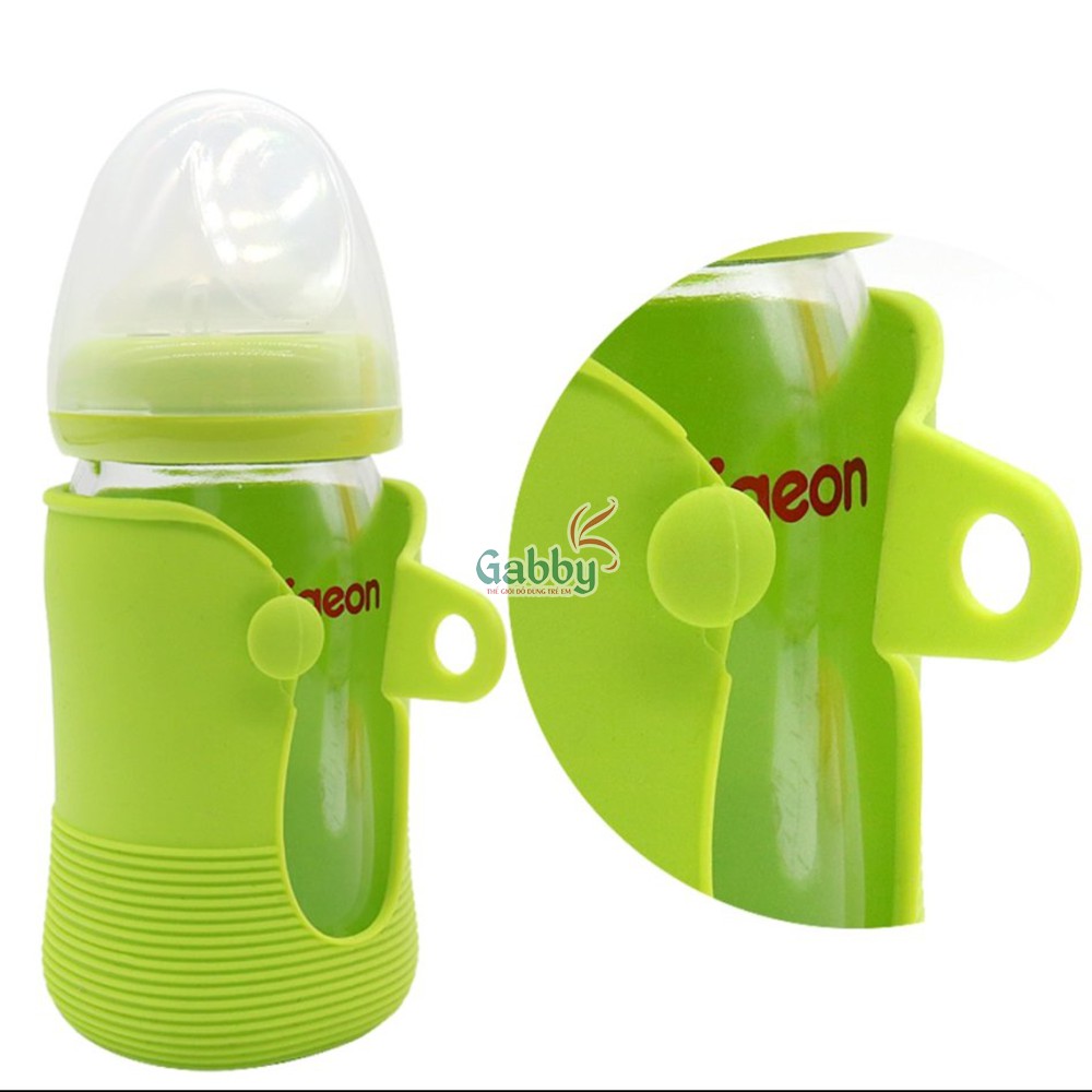 VỎ BỌC SILICON BÌNH SỮA PEGEON CỔ RỘNG 160ML - 240ML