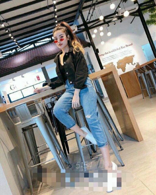 Áo khoác kaki jean croptop chất đẹp nhiều màu MK200 KKW001 | BigBuy360 - bigbuy360.vn