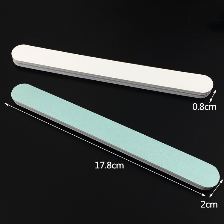 Cây Dũa Móng Tay Đánh Bóng Hai Mặt Màu Xanh Lá Và Trắng