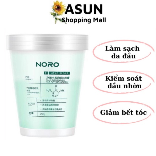 Tẩy Tế Bào Chết Tóc &amp; Da Đầu Noro 250g Làm Sạch Gàu, Kiểm Soát Dầu Nhờn, Giảm Bết &amp; Khô Rít Tóc