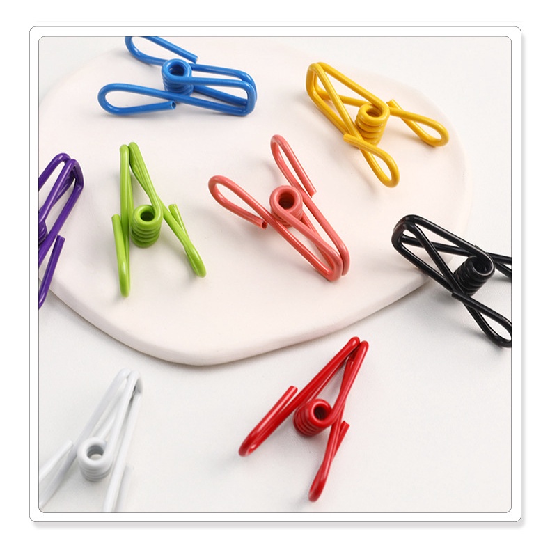 Set 2 Kẹp Kim Loại Phơi Quần Áo Đa Năng Chống Gió Màu Kẹo Ngọt