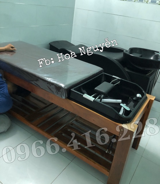 Giường Gội Spa Chân Gỗ
