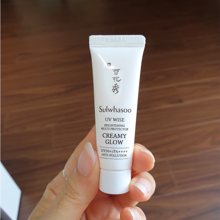 Kem Chống Nắng Trắng Da Sulwhasoo Creamy Glow Spf50+/pa ++++ 10ml Cấp Ẩm, Căng Bóng Da