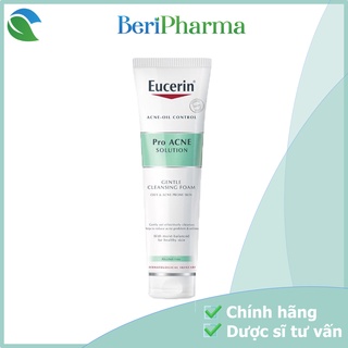 ✅ [CHÍNH HÃNG] Eucerin Sữa Rửa Mặt Tạo Bọt Cho Da Nhờn Mụn Pro Acne Cleansing Foam 150g