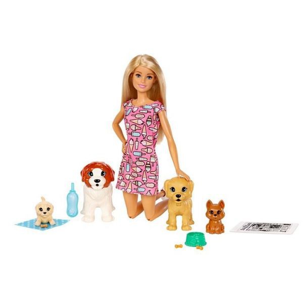 Búp bê Barbie chăm sóc cún cưng FXH08