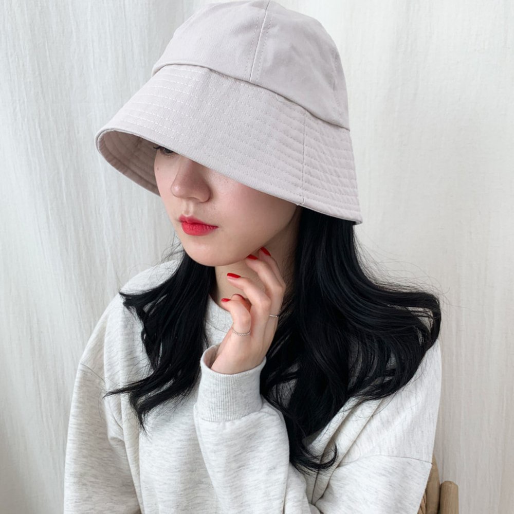 Mũ Bucket Vành Cụp Trơn Nhiều Màu Phong Cách Ulzzang Unisex