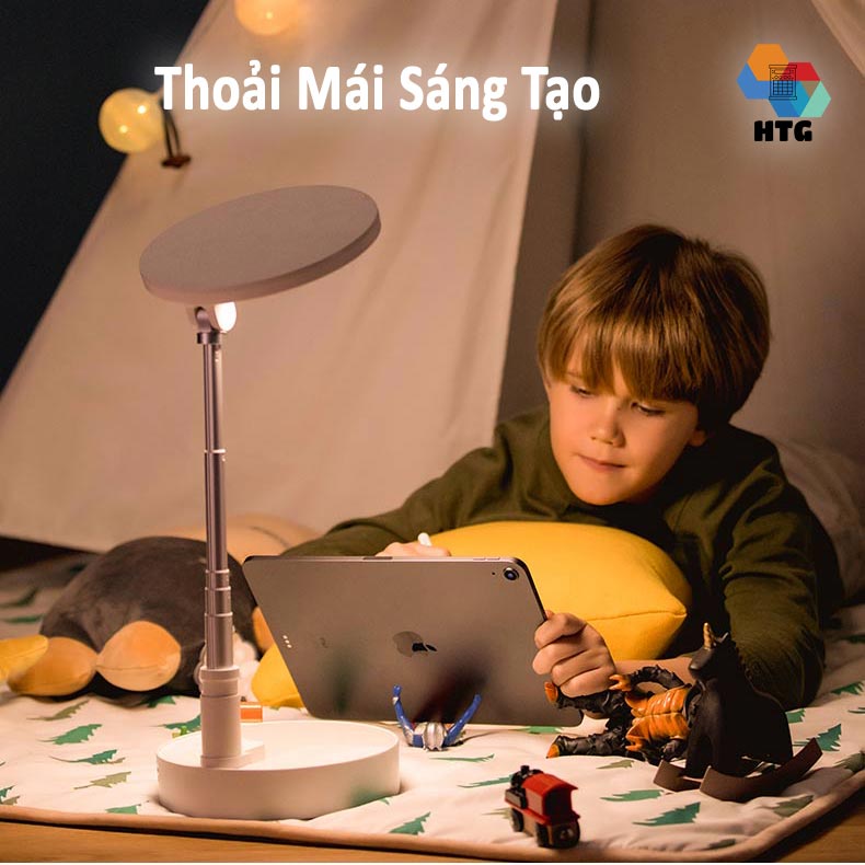 Đèn Thông Minh Cyke K5 Bảo Vệ Mắt, Không Dây Gấp Gọn, Có Giá Đỡ Điện Thoại Đôi Hoặc Máy Tính Bảng, Hàng Chính Hãng