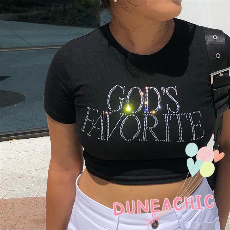 DUNEA Áo Thun Ngắn Tay Cổ Tròn Thời Trang Dành Cho Nữ