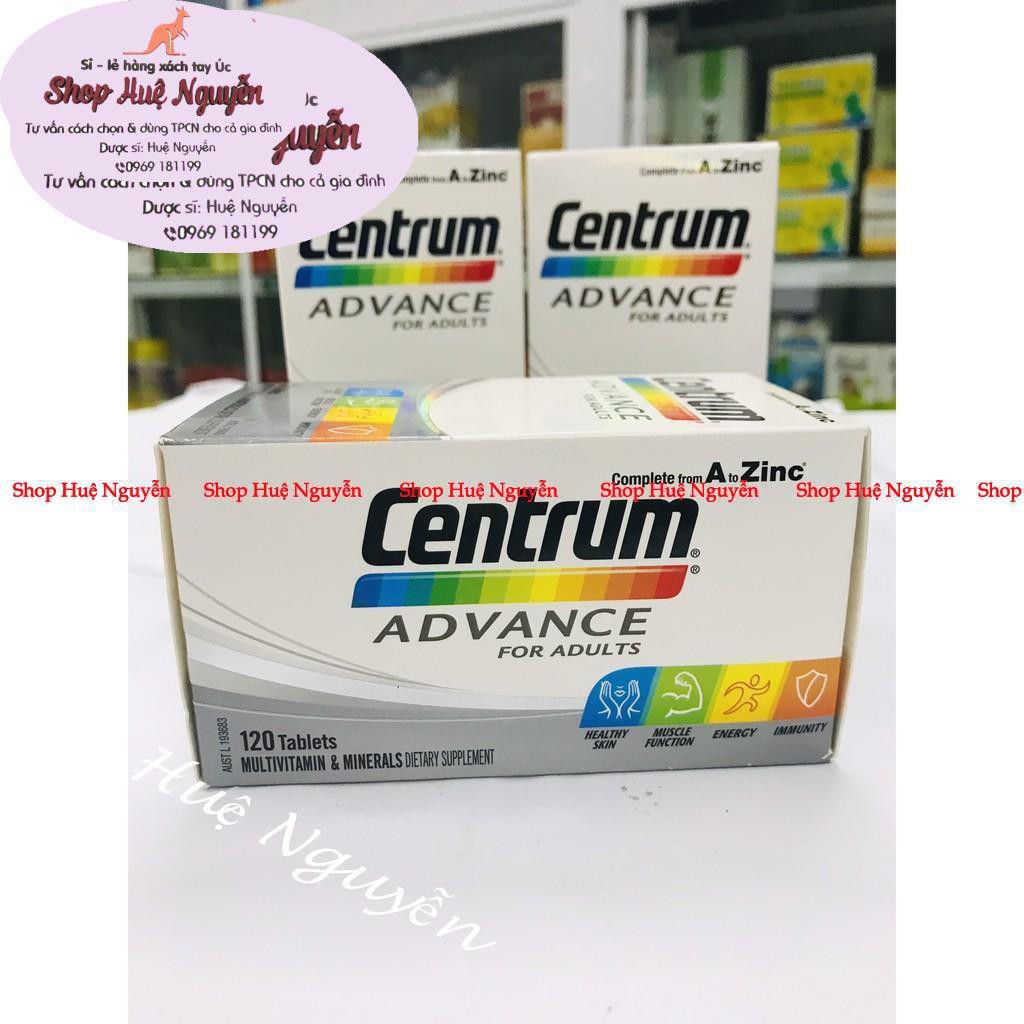 Vitamin tổng hợp Centrum Advance cho người lớn 120 viên và 100 viên