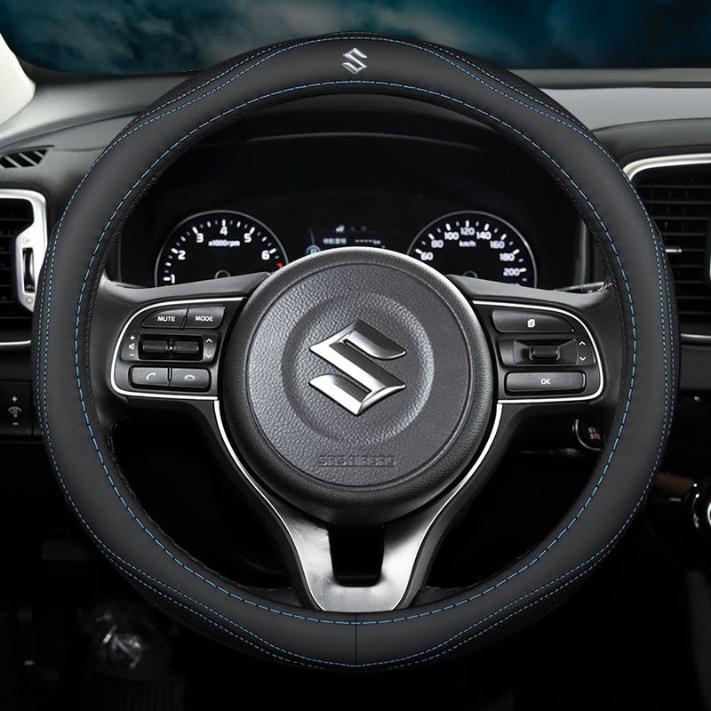 Bọc Vô Lăng Xe Hơi suzuki swift grand vitara jimny ertiga sx4 alto ciaz dzire apv scross xl7 ignis alivio kizashi 38cm Bằng Da Thoáng Khí