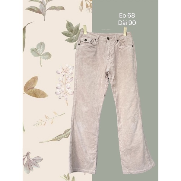 Quần Nhật kaki - nhung tăm - Hàng secondhand