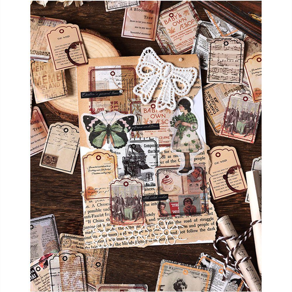 Set 46 Sticker Dán Trang Trí Điện Thoại Phong Cách Retro
