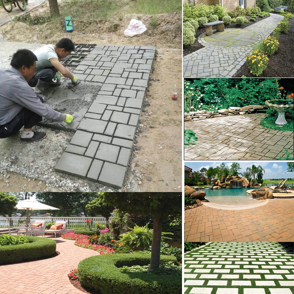 2 khuôn đổ bê tông lối đi sân vườn mã A và F