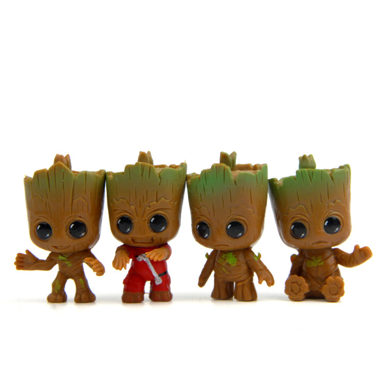 Set 4 Mô Hình Nhân Vật Groot Trong Guardians Of The Galaxy Độc Đáo