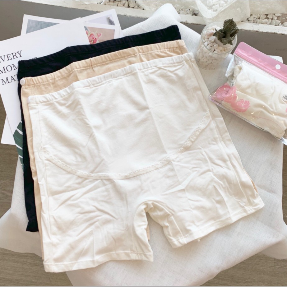 Quần đùi bầu quần lót bầu dạng quần đùi cotton thoáng khí có nút thắt