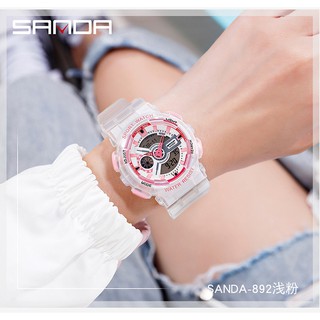 [SIÊU HOT] Đồng hồ Thể thao Unisex SANDA 298 Chính Hãng Chống Nước Dây Trong Suốt Cá Tính (Size 50mm)