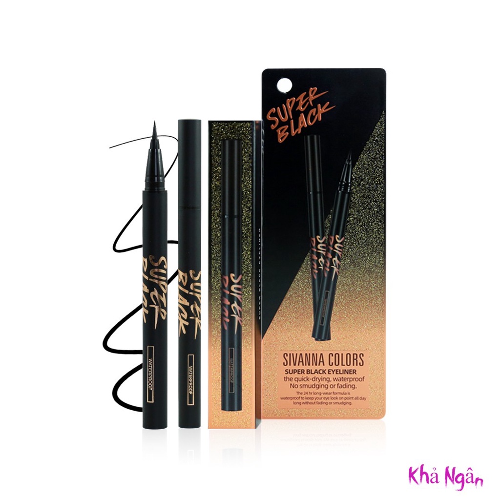 Bút Kẻ Mắt Nước Chống Trôi Sivanna Super Black Eyeliner