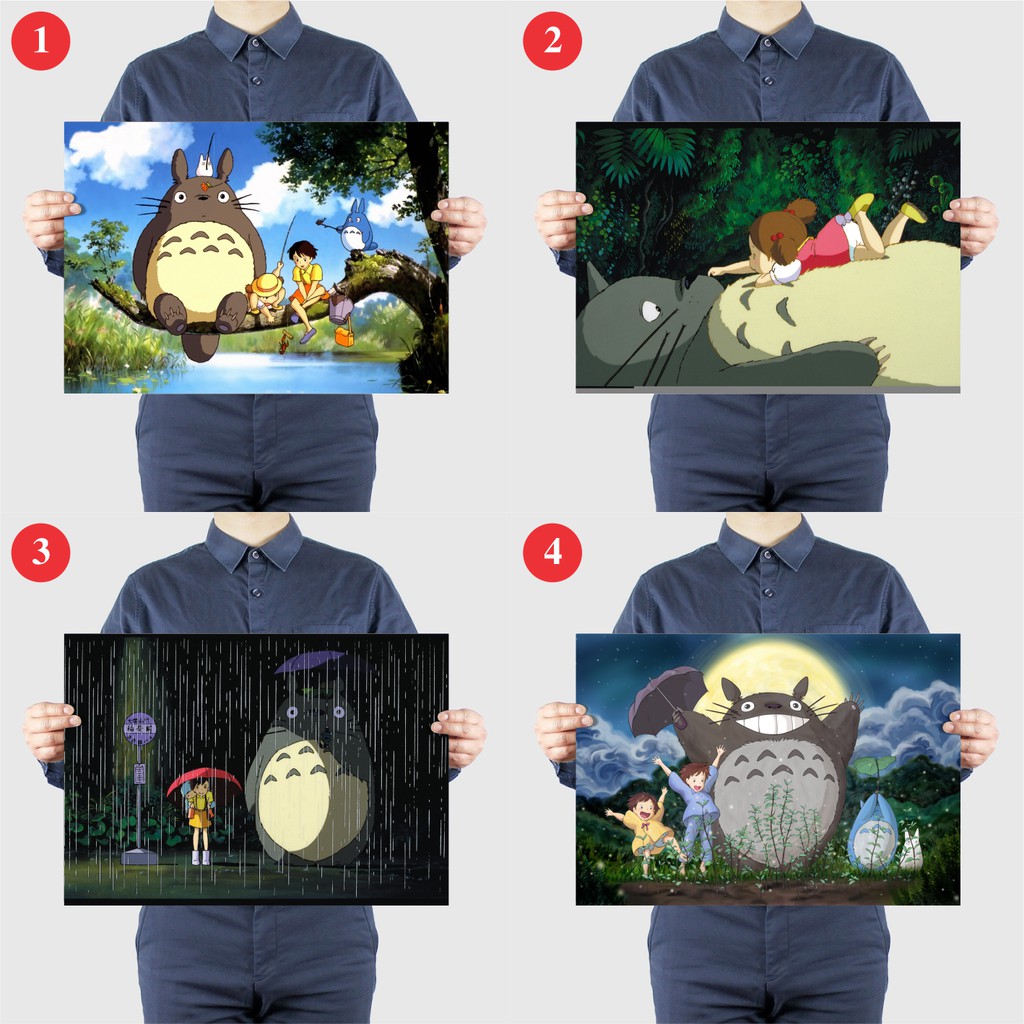 Tấm Poster A3 Anime My Neighbor Totoro -Hàng Xóm Tôi Là Totoro - Áp Phích Dán Tường By AnimeX