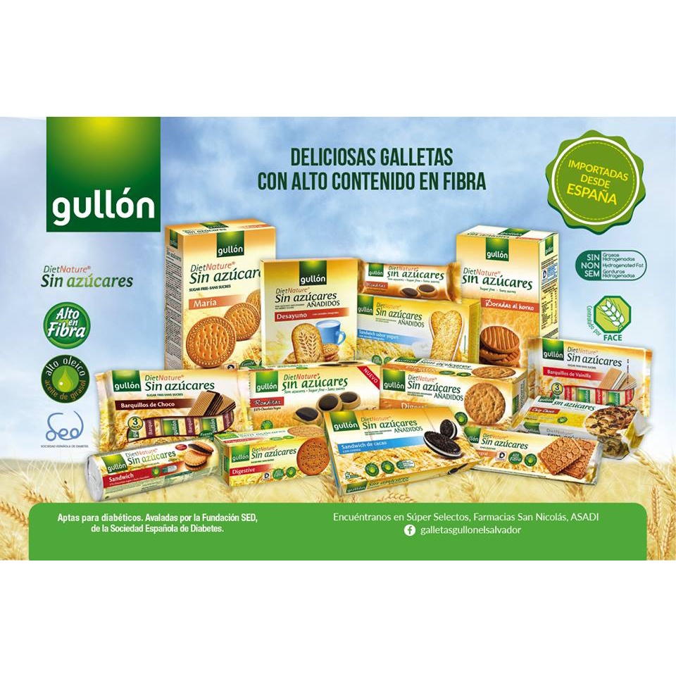 Bánh quy Gullon ăn kiêng không đường kích thích tiêu hoá