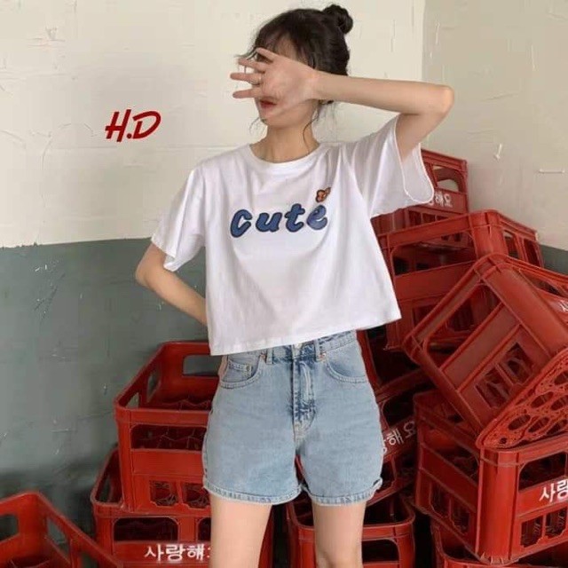 Áo Croptop nữ Cute