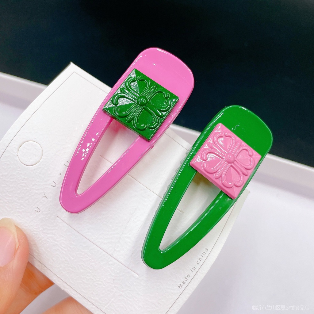 Kẹp Tóc Một Bên Tóc Mái Nhỏ Màu Sắc Macaron Hương Thơm Hoàng Gia