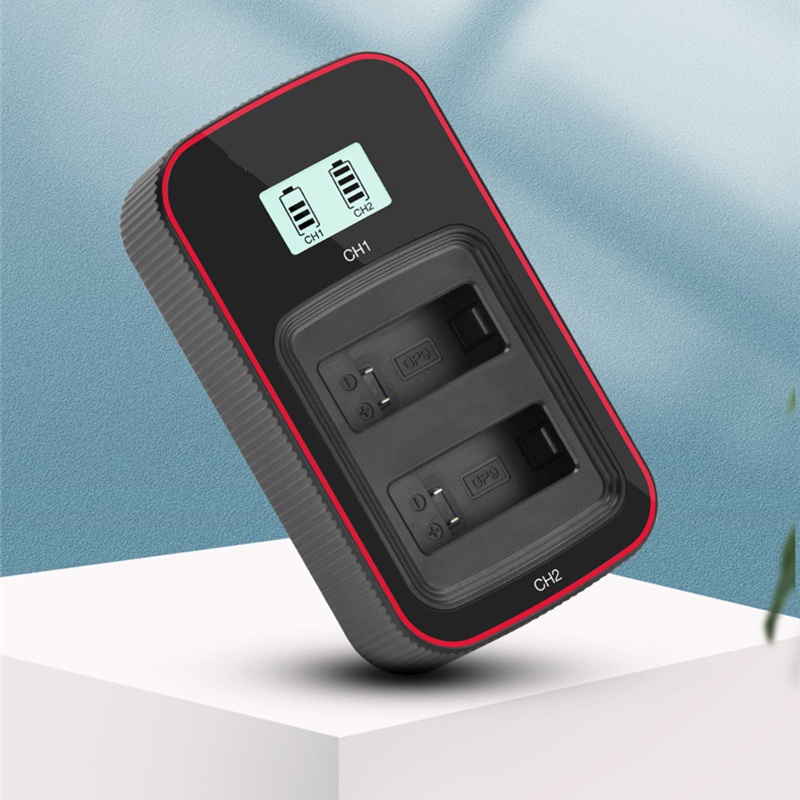 Bộ Sạc Hai Đầu Hiển Thị LCD Có Cáp Sạc Cho Hero 9 Màu Đen