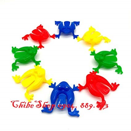 Ếch nhựa nhảy - Jumping frog Trò chơi phát triển các giác quan và tăng cường khả năng vận động cho bé (Set 4 con)