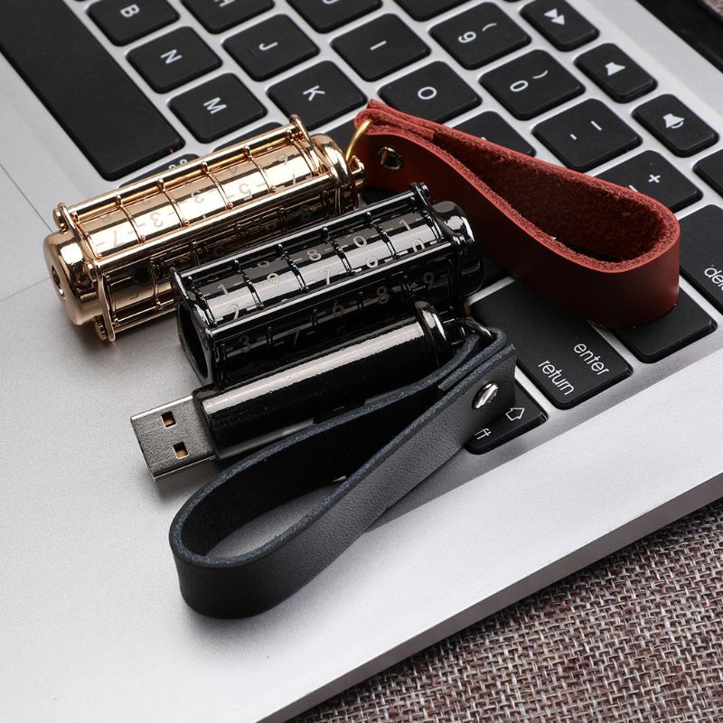 btsg USB Flash Drive Metal Thumbdrive Pendrive U Stick 32G 64G USB2.0 Digital Data Password Key Ring