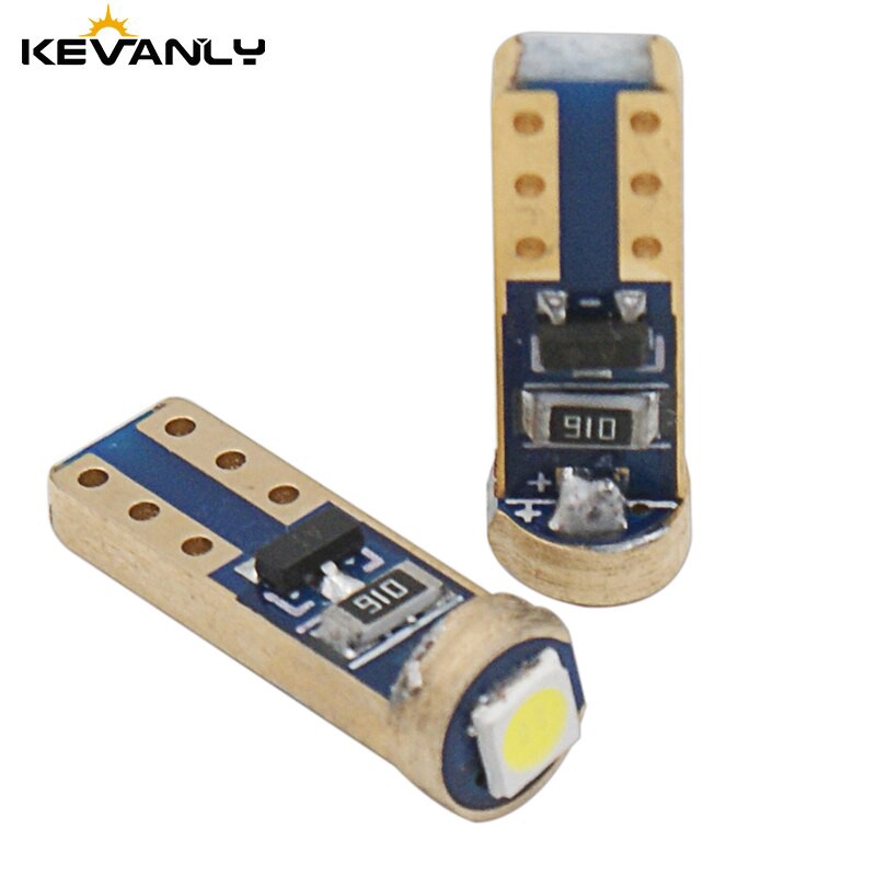 Bộ 10 đèn LED Kevanly T5 W3W W1.2W 1 SMD DC 12v 3030 dành cho xe hơi