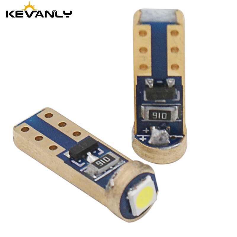 Bộ 10 Đèn Led T5 W3W W1.2W 1 Smd Dc 12v 3030 Cho Xe Hơi