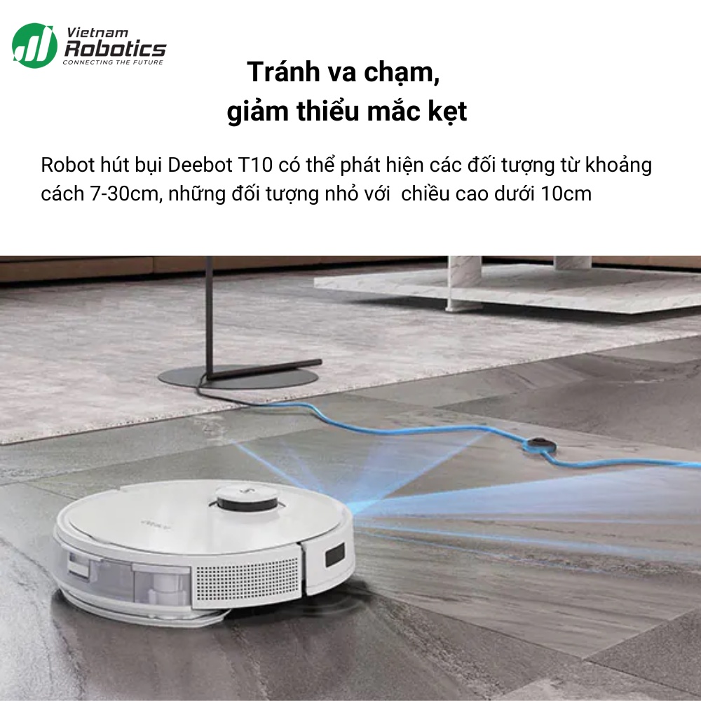 Robot hút bụi lau nhà Ecovacs Deebot T10 Plus - Phiên bản Quốc Tế - Bảo hành 24 tháng - Trợ lý ảo Yiko - Tự động xả rác