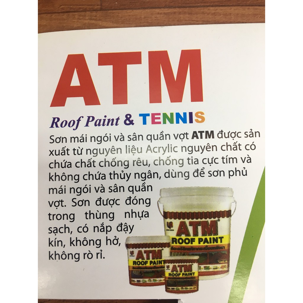 Sơn sân Tennis ATM Roof Paint Red 102 3.35L