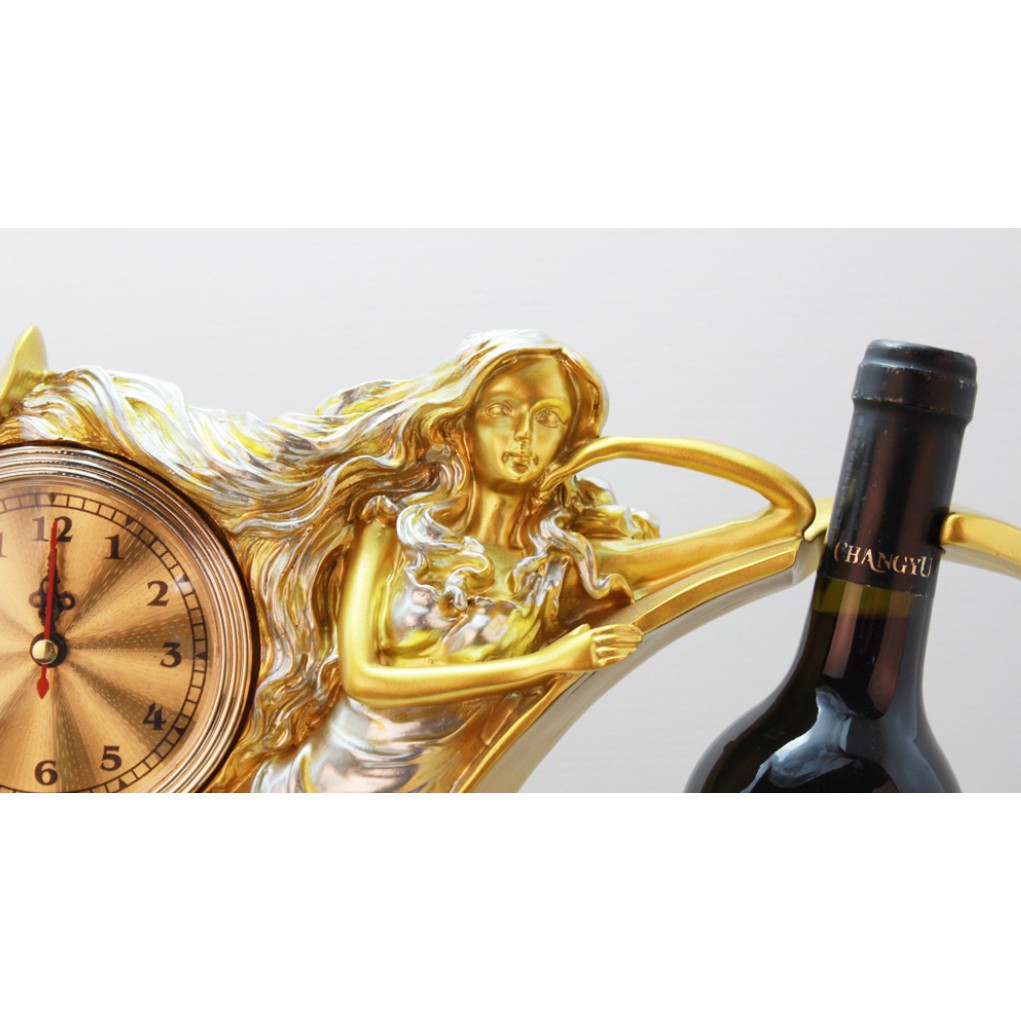 tượng để rượu mạ vàng. decor trang trí kệ tủ.